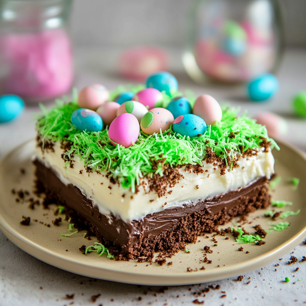 Easy Easter Dirt Cake Recipe with Homemade Chocolate Pudding