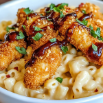 Honey Pepper Chicken Mac and Cheese