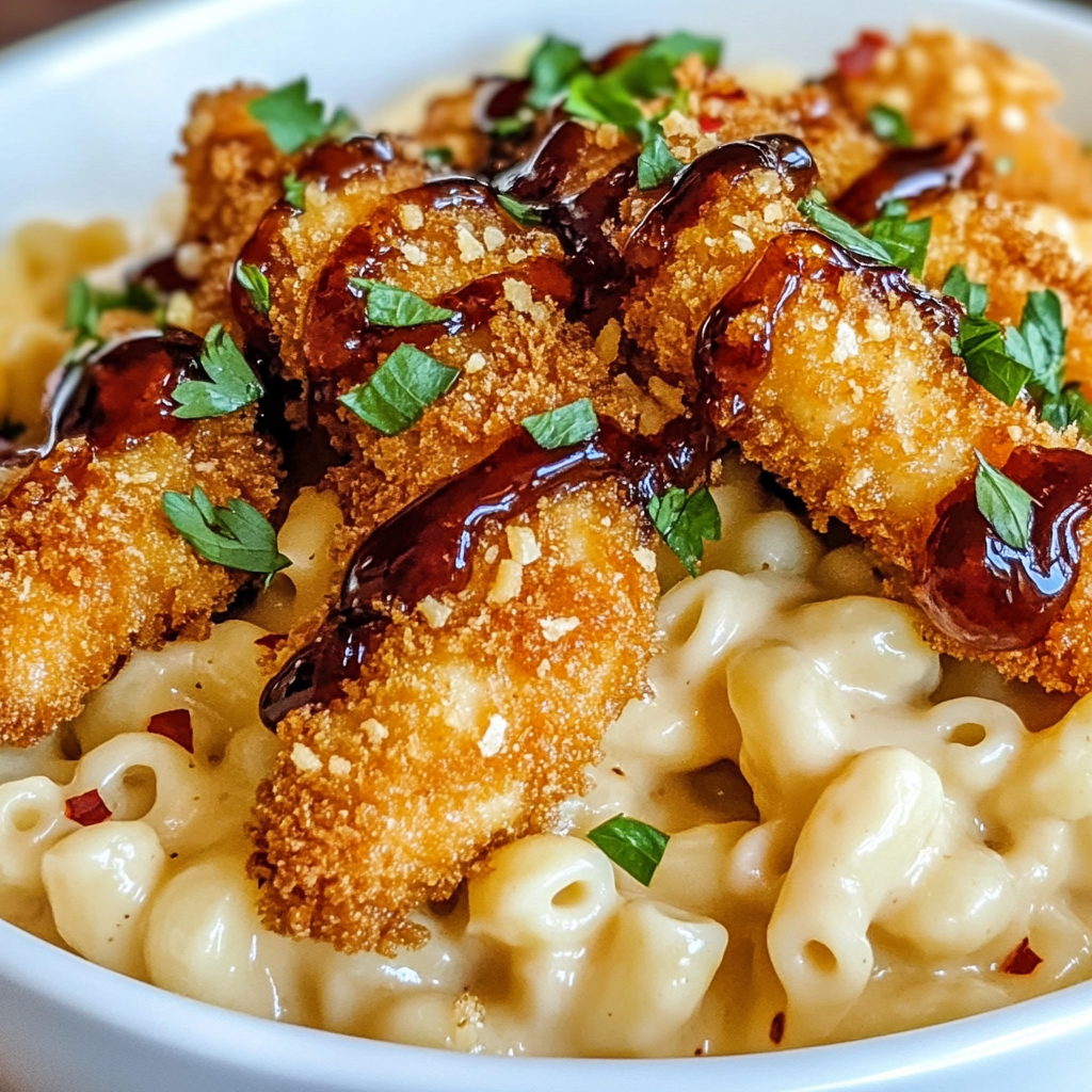 Honey Pepper Chicken Mac and Cheese