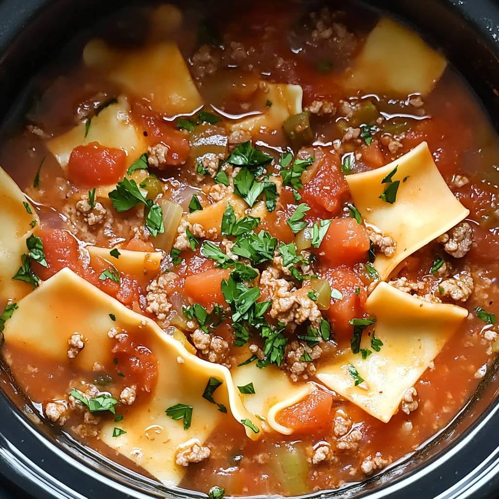 Slow Cooker Lasagna Soup