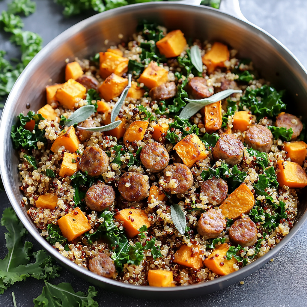 Sweet Potato and Sausage Quinoa Bowl