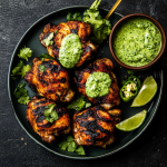 Peruvian Chicken with Creamy Green Sauce