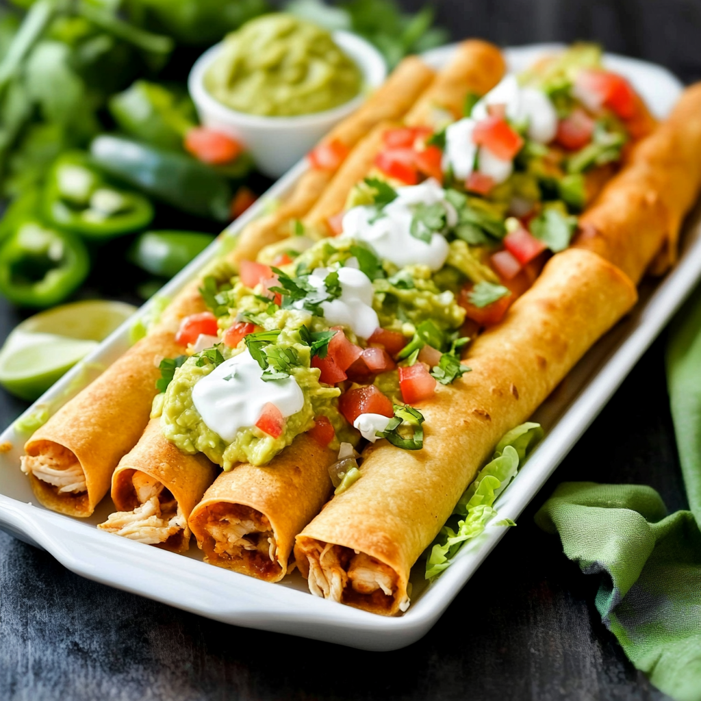 Baked Chicken Taquitos