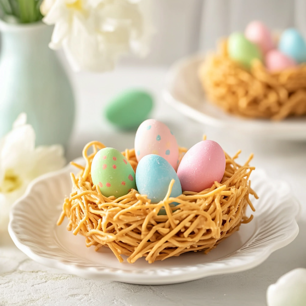 Easter Egg Peanut Butter Haystacks
