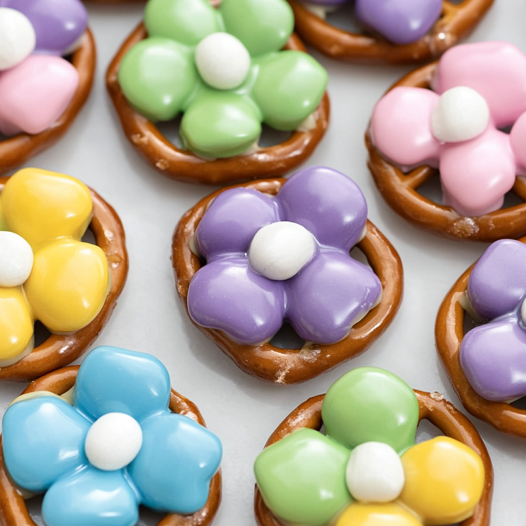 Easter Pretzel Flower Bites
