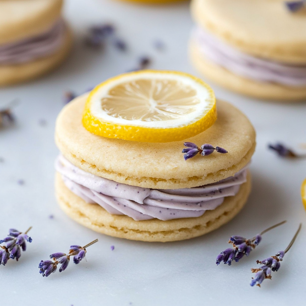 Lemon Lavender Sandwich Cookies