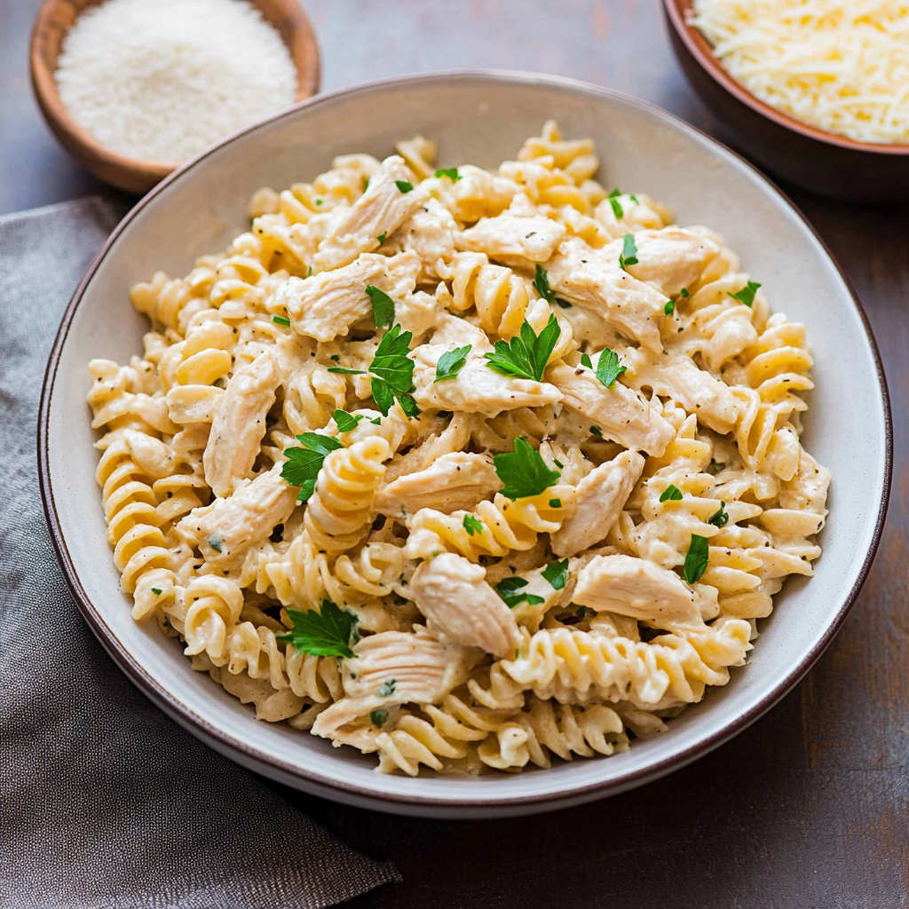 4 Ingredient Crockpot Garlic Parm Chicken