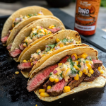 Grilled Elote Steak Tacos