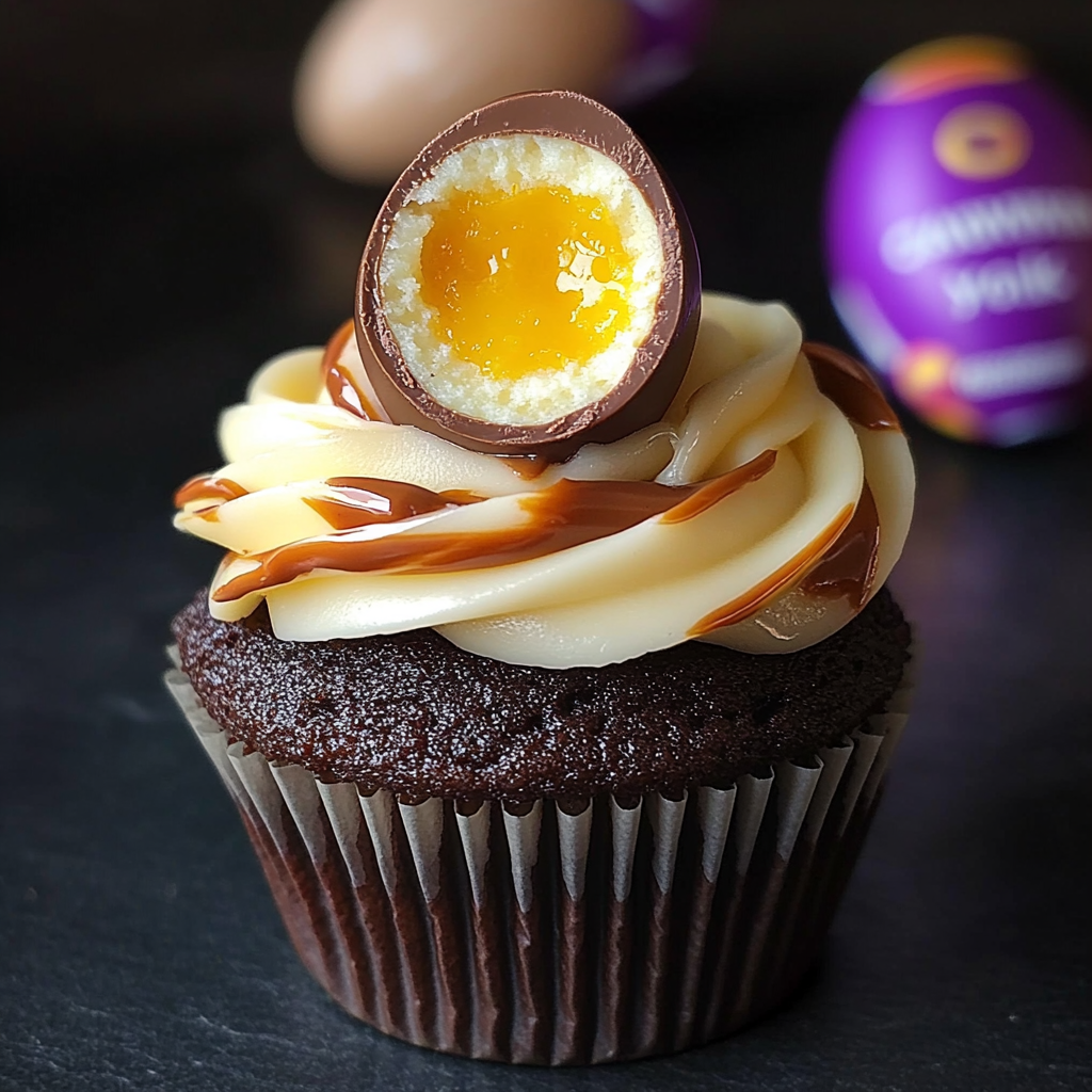 Cadbury creme egg cupcakes