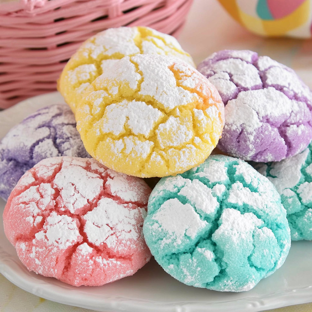 Springtime Crinkle Cookies