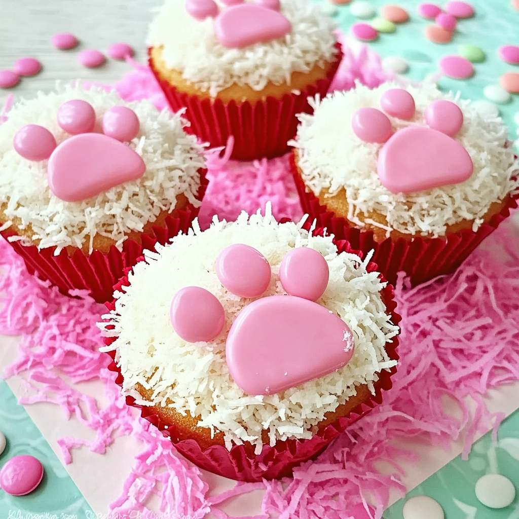 Bunny Print Easter Cupcakes
