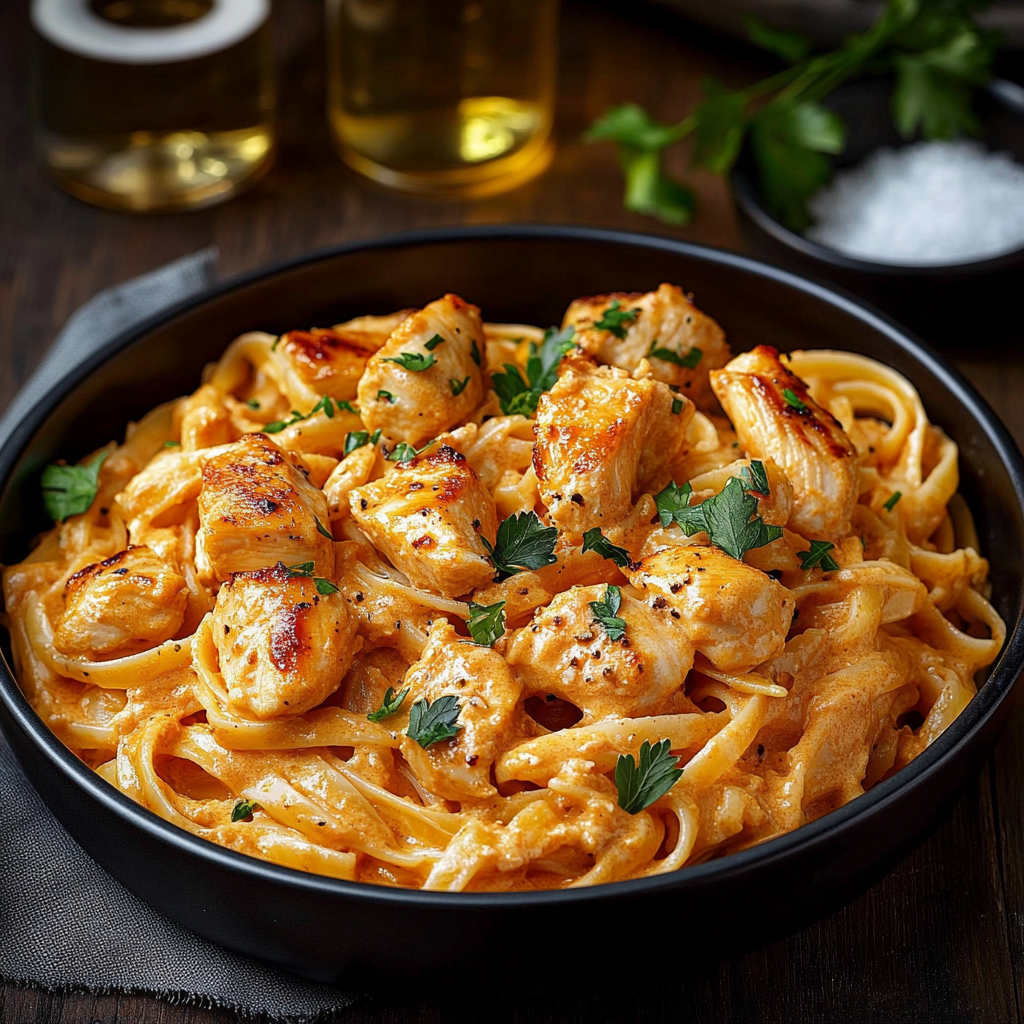 Creamy Cowboy Butter Chicken Linguine