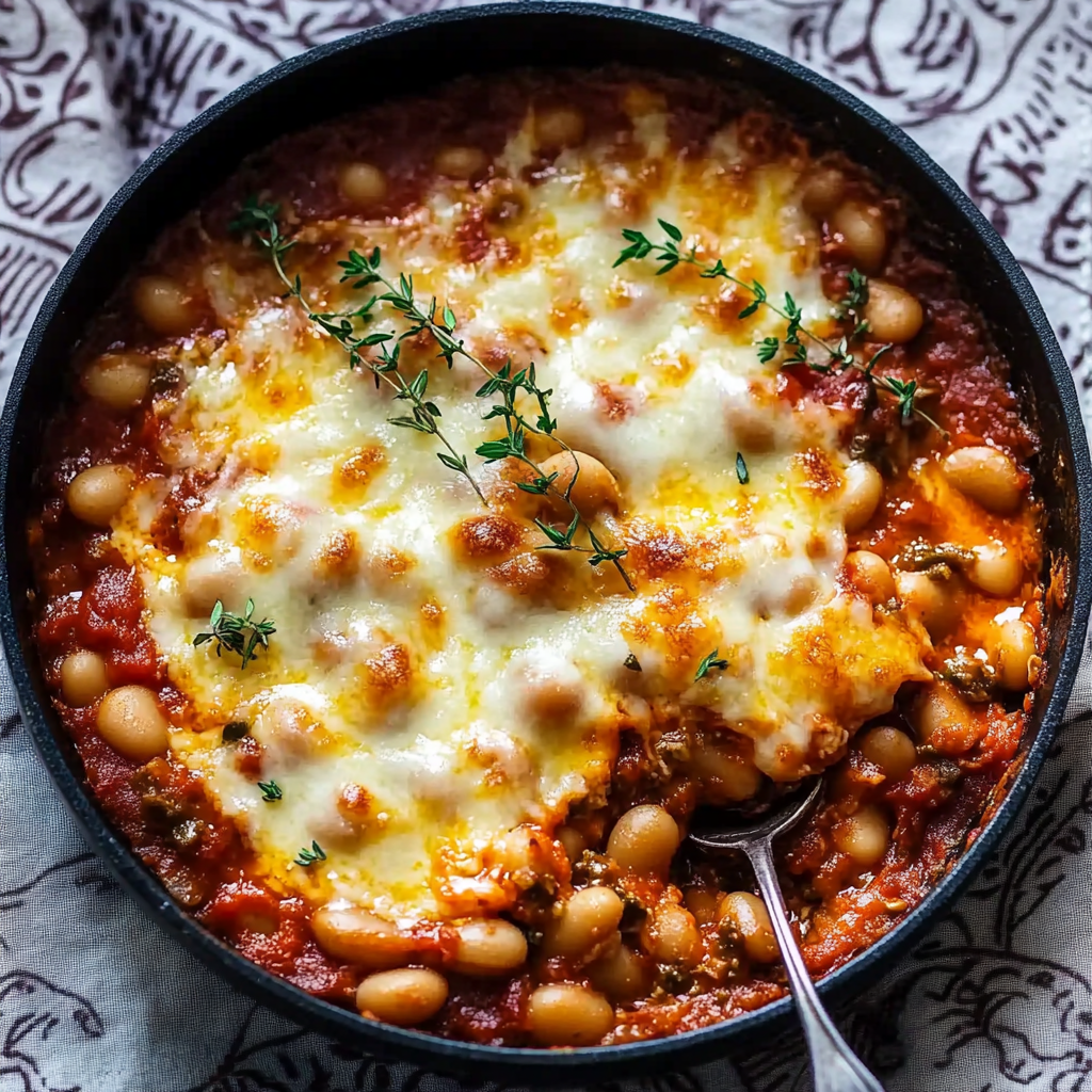 Cheesy Marinara Beans