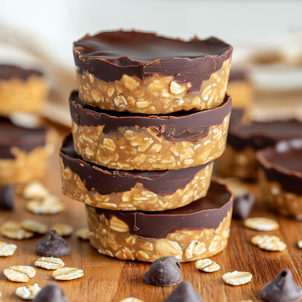 No Bake Peanut Butter Oat Cups