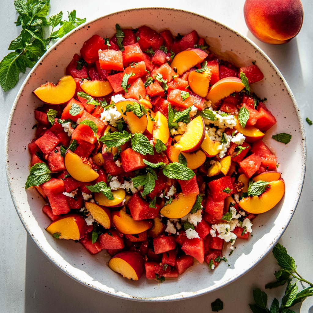 Peach Watermelon Salad Recipe