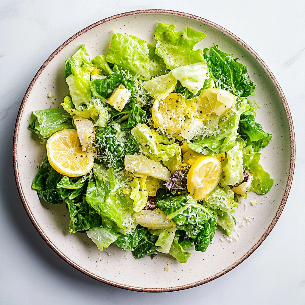 5-Minute Lemon Parmesan Lettuce Salad