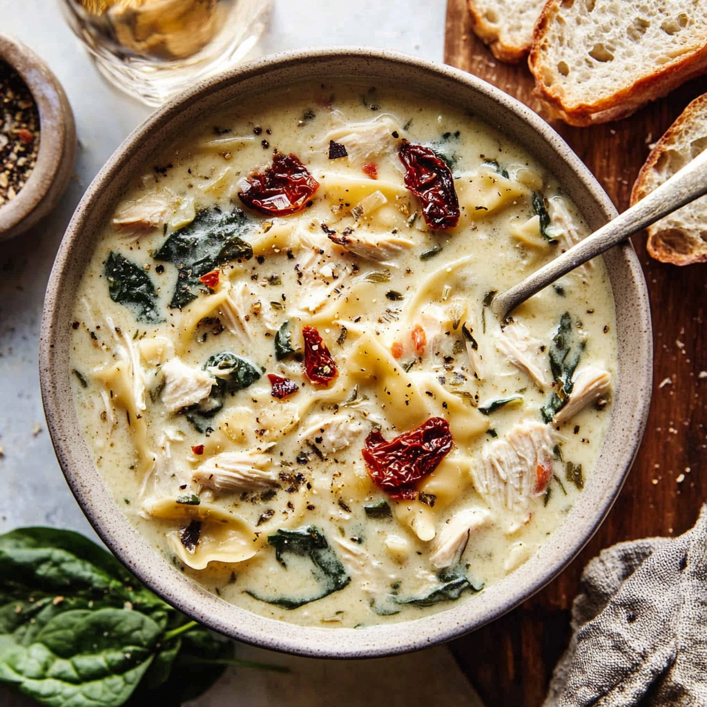 Creamy White Lasagna Soup