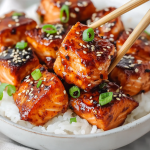 Crispy Honey Garlic Salmon Bites