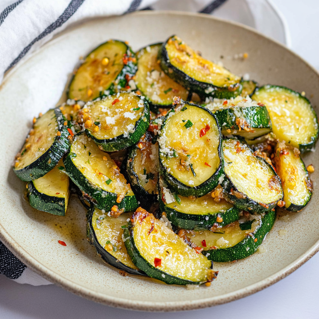 Sautéed Zucchini In Lemon Garlic Butter