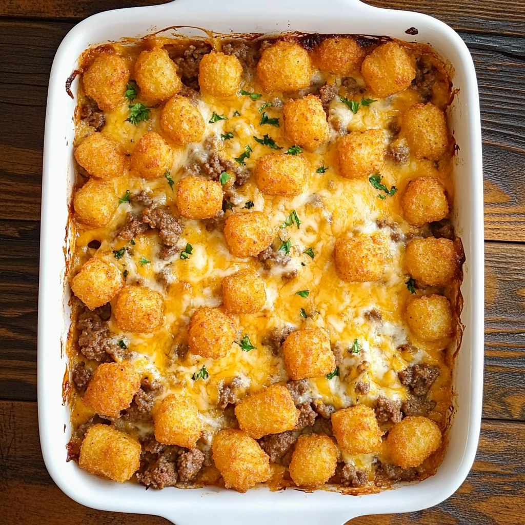 Tater Tot Sausage Breakfast Casserole