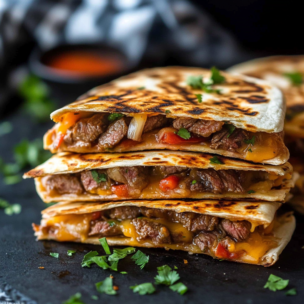 Steak Fajita Quesadillas on the Blackstone