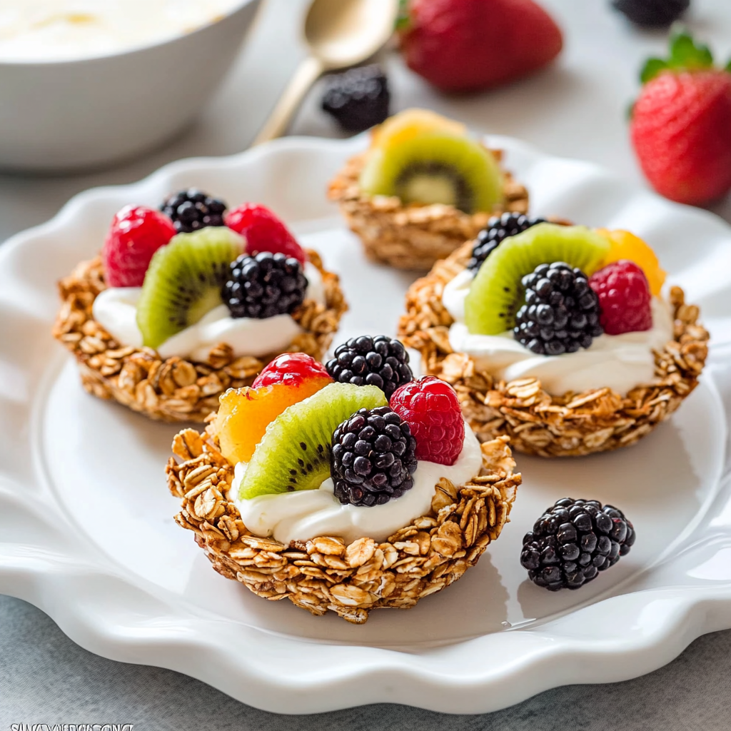 Breakfast Fruit Tarts with Granola Crust