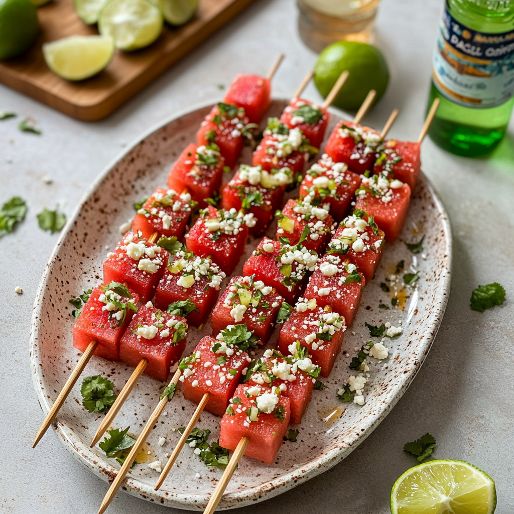 Watermelon Tajin Skewers