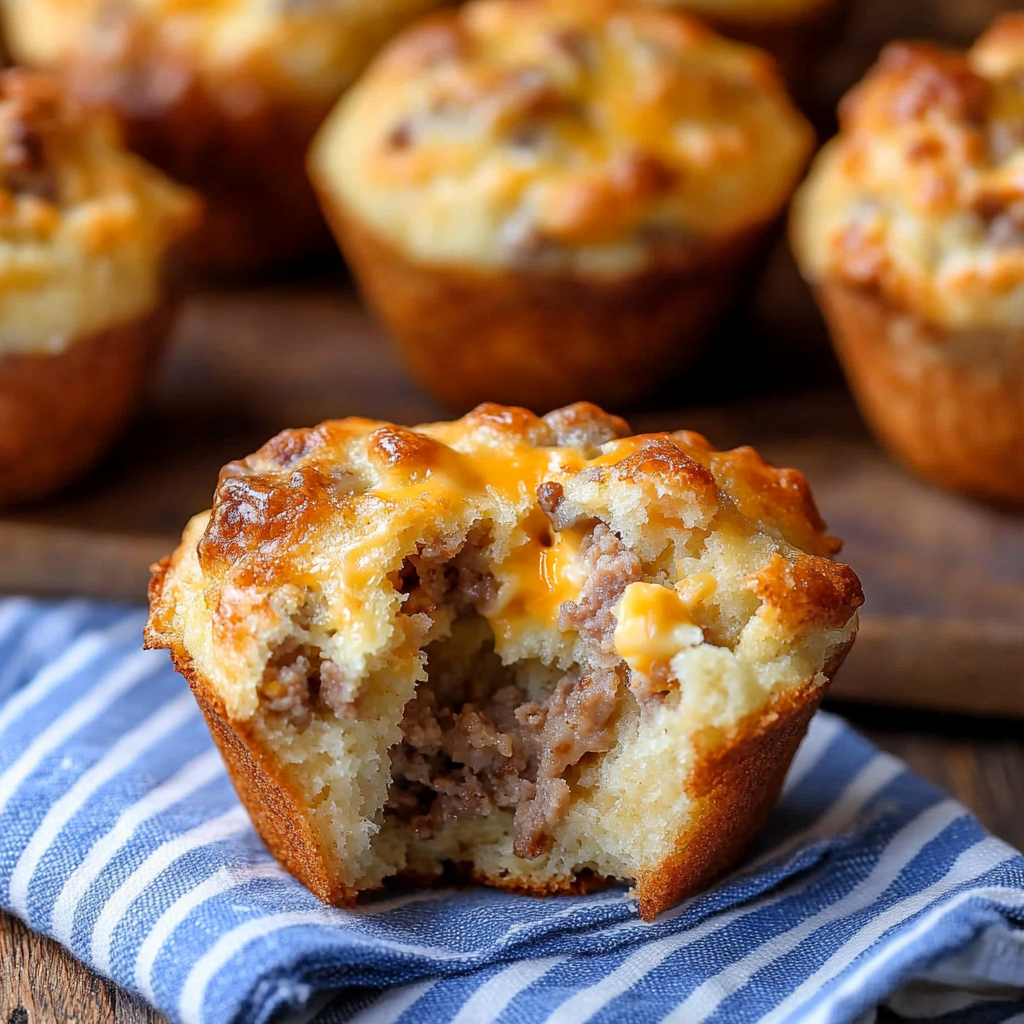 Sausage Muffins with Cheddar