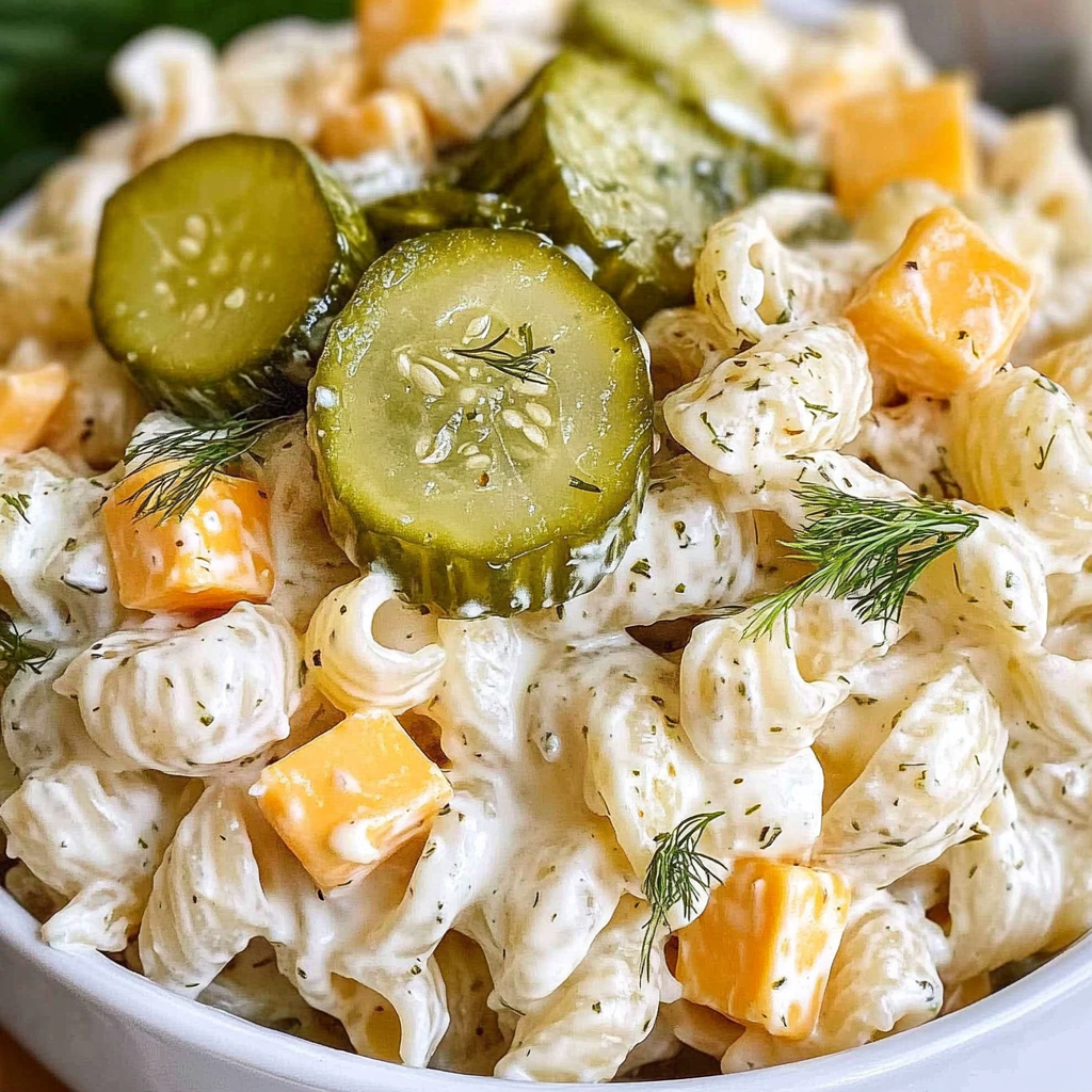 Dill Pickle Pasta Salad