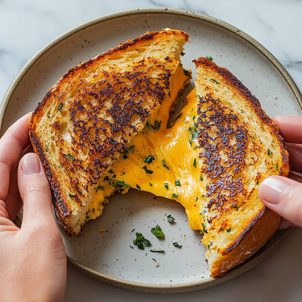 Garlic Bread Grilled Cheese