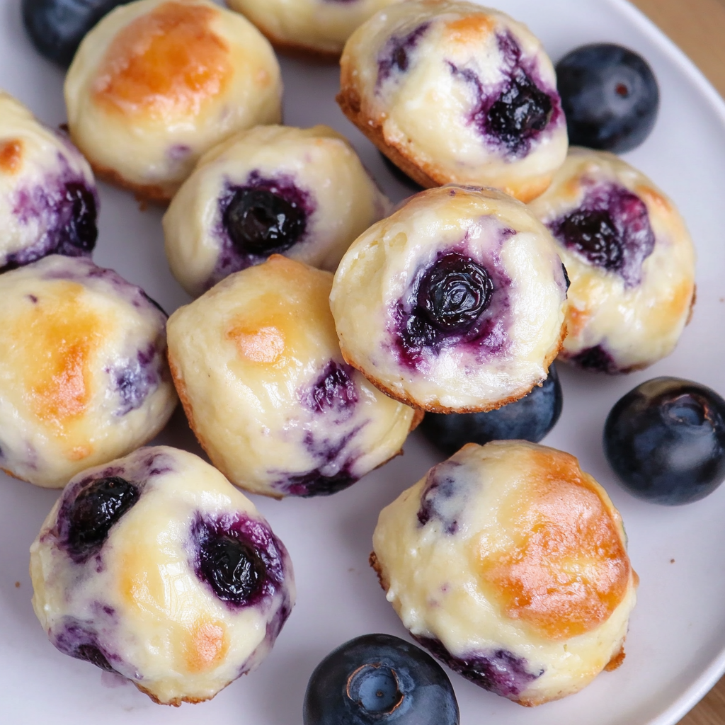 Greek Yogurt Blueberry Fritters