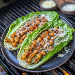Grilled Romaine Caesar with Crispy Chickpeas