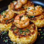 Garlic Parmesan Shrimp & Grits Cakes