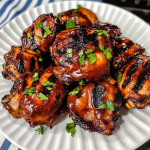 Grilled BBQ Boneless Chicken Thighs