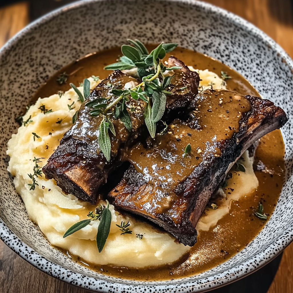 Short Ribs in Creamy Herb Sauce
