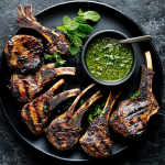 Grilled Lamb Chops with Mint Sauce