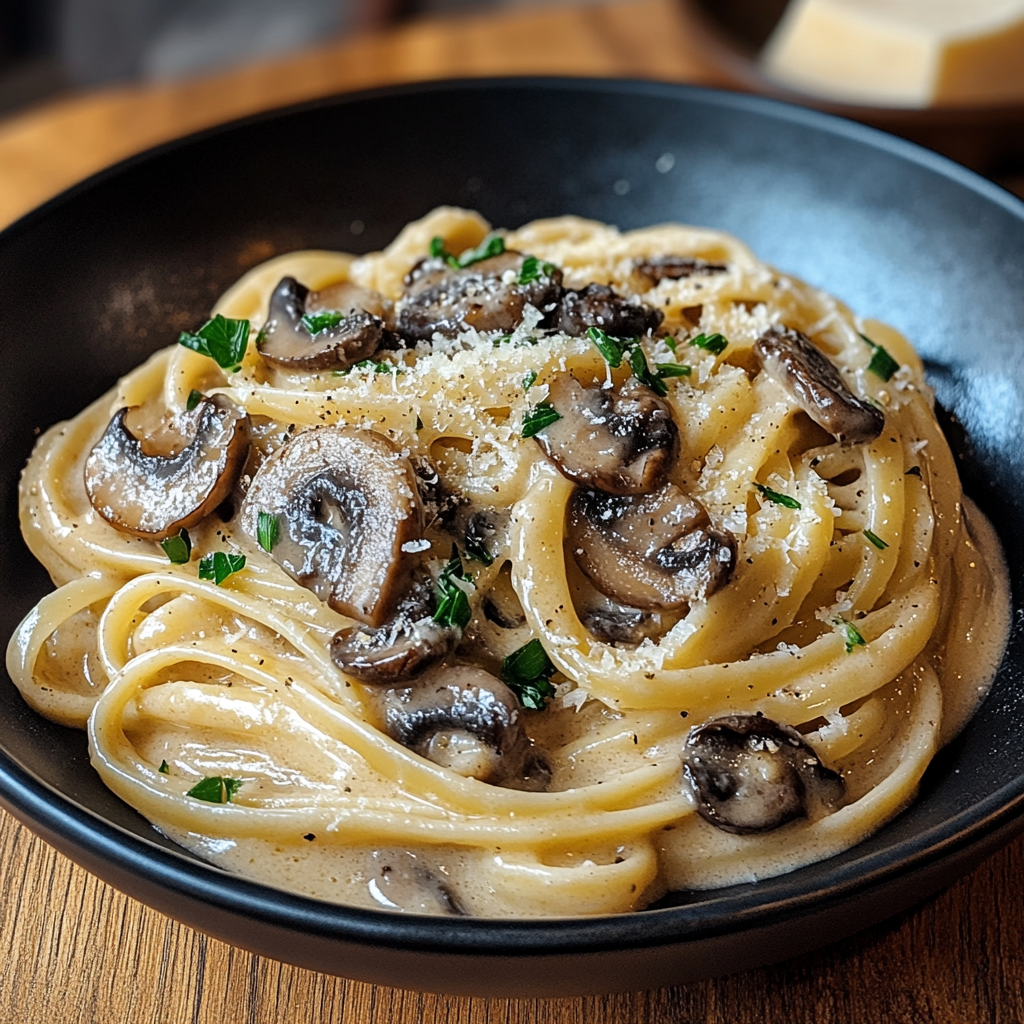 Caramelized Leek and Mushroom Gruyere Pasta