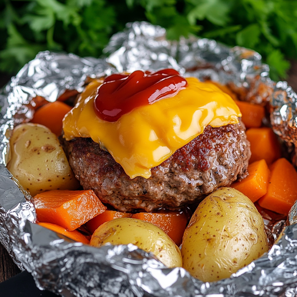 Burger Dinner Foil Packets
