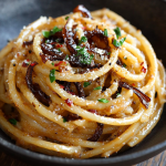 Caramelized Onion Pasta with Chilli Oil