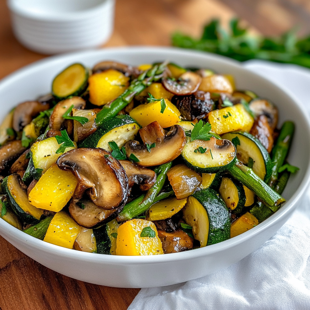 Flavorful Asparagus with Zucchini and Squash
