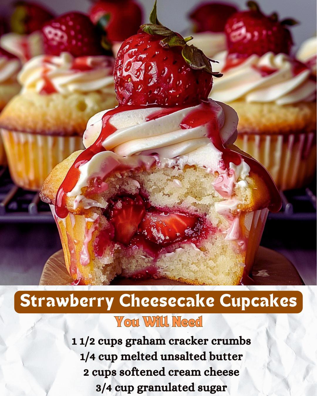 Strawberry Cheesecake Cupcakes