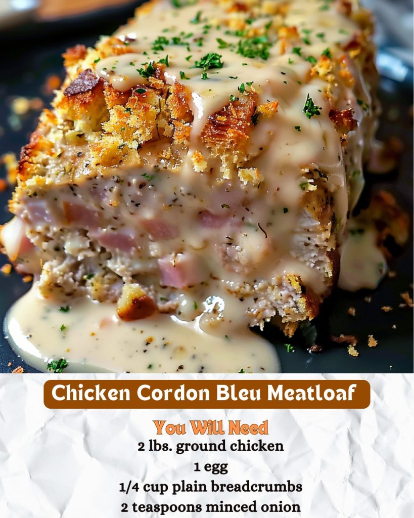 Chicken Cordon Bleu Meatloaf