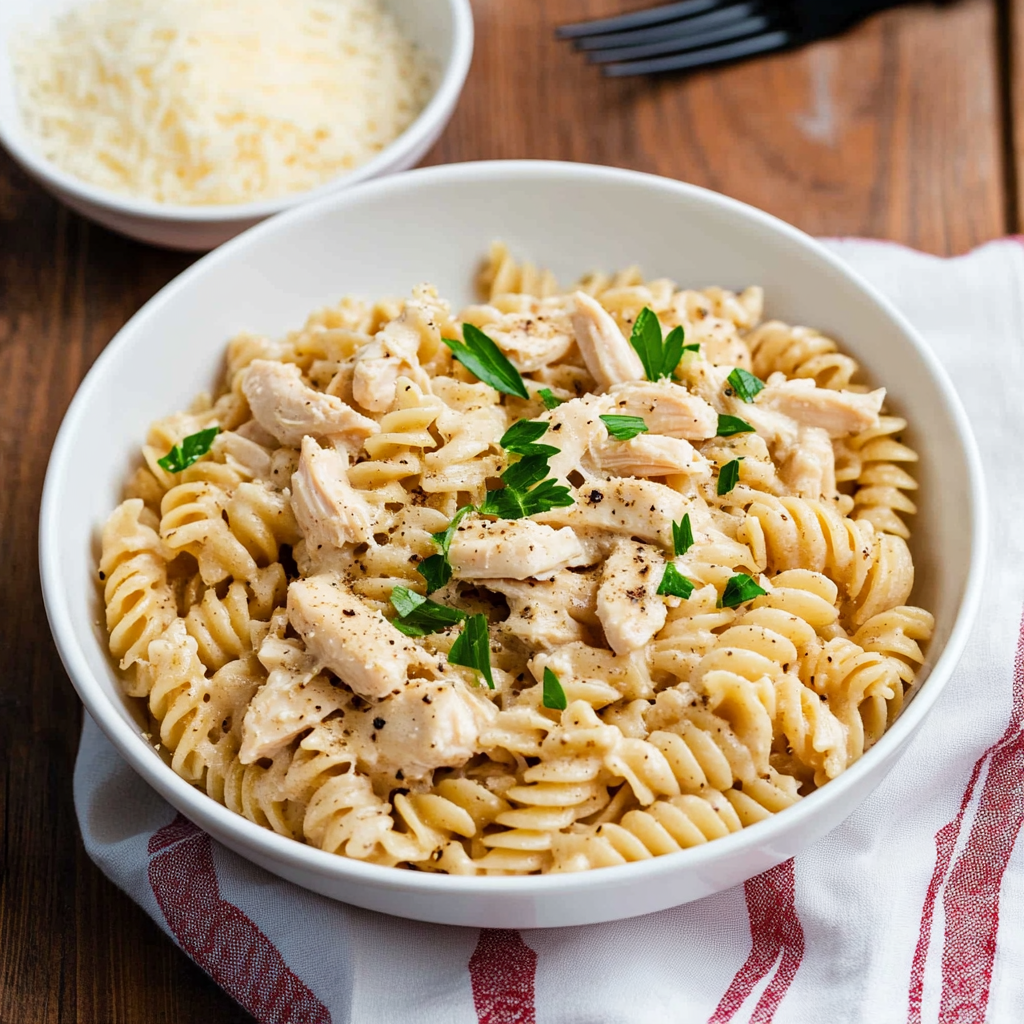 4 Ingredient Crockpot Garlic Parm Chicken