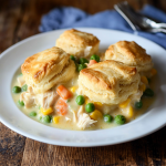 Chicken Pot Pie with Biscuits