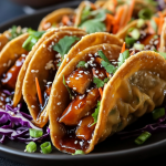 Crispy Asian Chicken Wonton Tacos