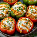 Buffalo Chicken Stuffed Peppers