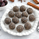 No Bake Dark Chocolate Chia Energy Bites