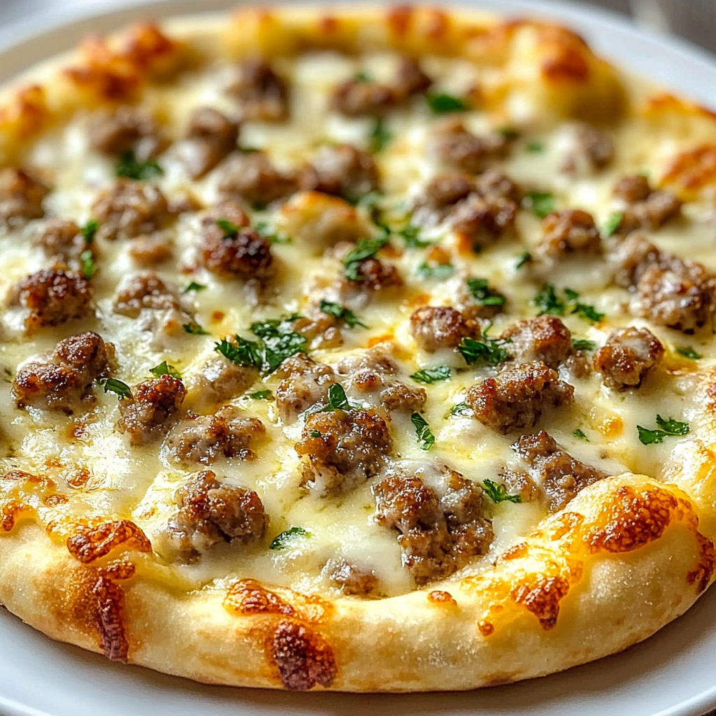 Biscuits and Sausage Gravy Breakfast Pizza