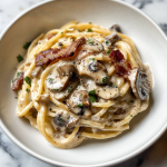 Creamy Bacon Mushroom Pasta