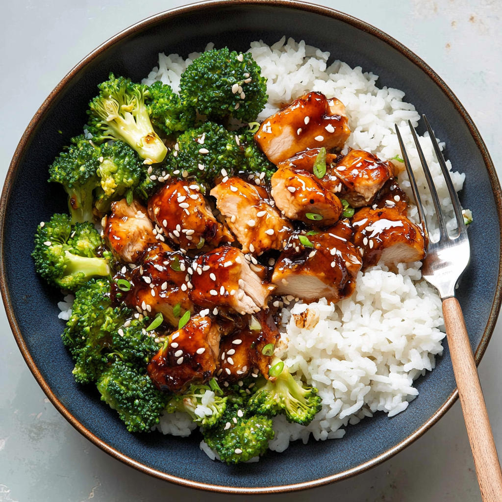 Sticky Chicken Rice Bowls